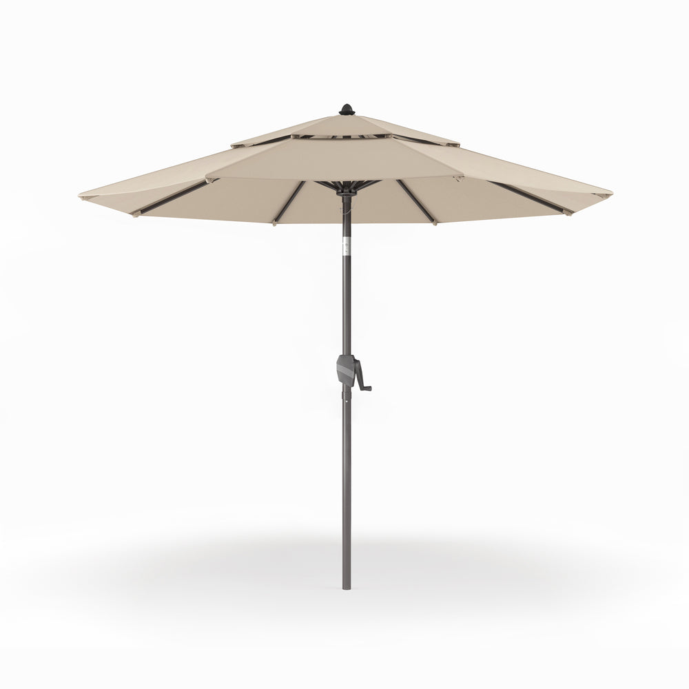 white patio umbrella