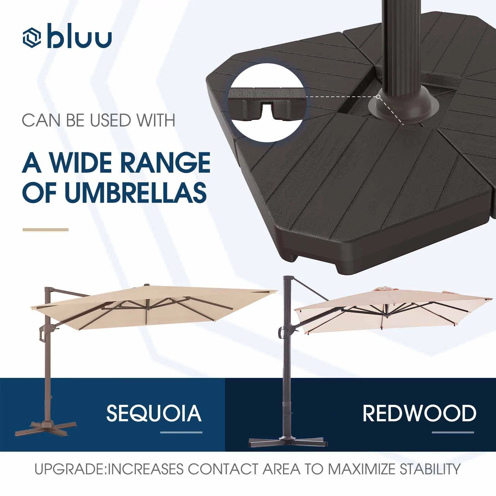 Bluu Large Base for Cantilever Umbrella - Bluu