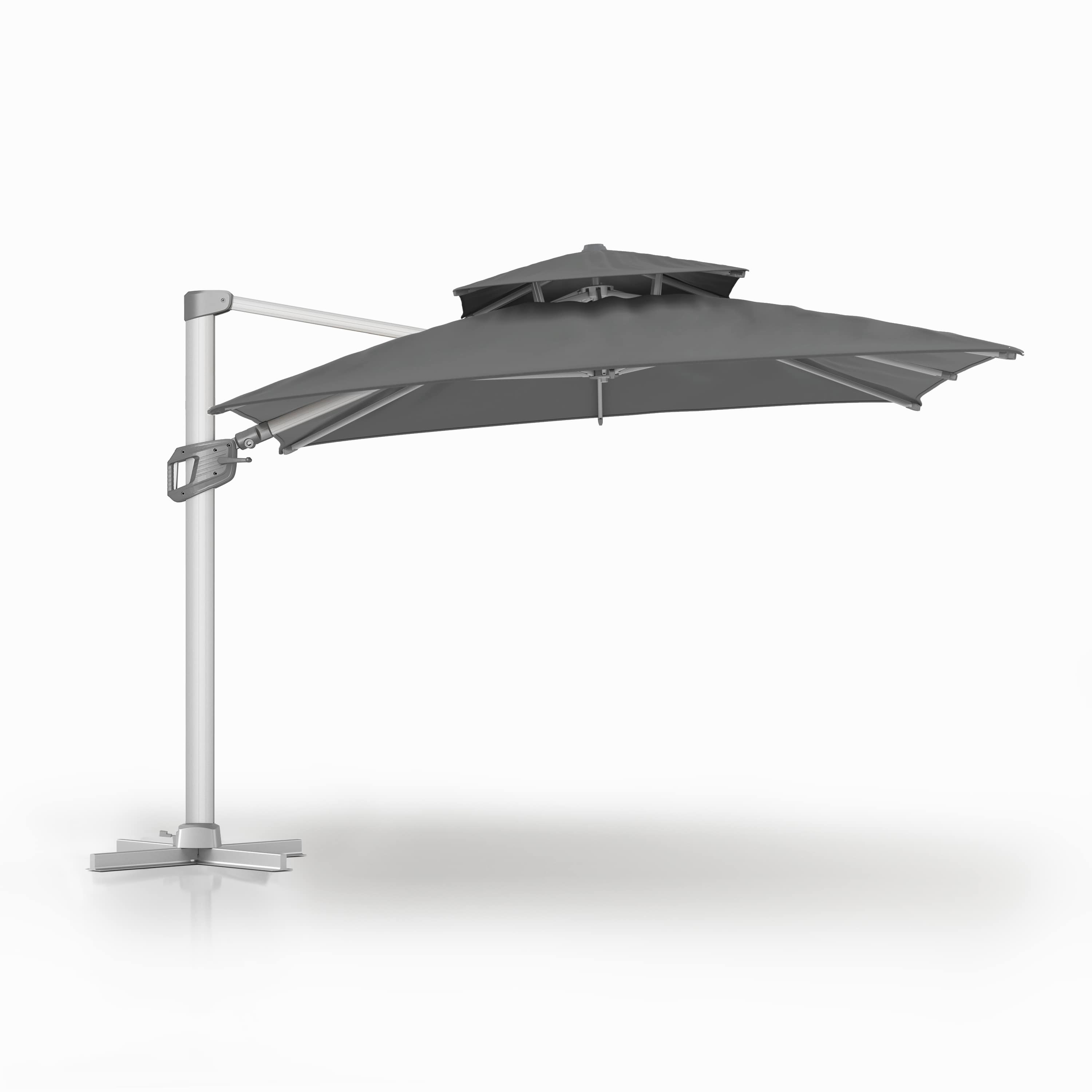 Bluu Redwood Pro Cantilever Umbrella Rectangular 2-Tier