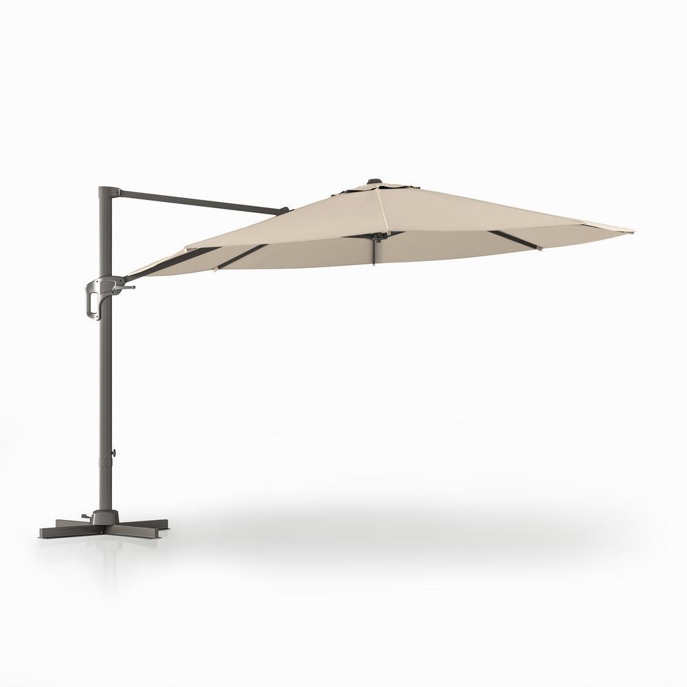 7-1 2 ft push-up patio umbrella model ucs00401c-tan Tangkula 10 Umbrella, Offset Cantilever Outdoor with Cross Base, Crank, 8 Ribs, for Garden, Poolside and Backyard (Beige) : Patio, Lawn & Garden With a scalloped edge and bright white trim Round Large Cantilever Patio Umbrella