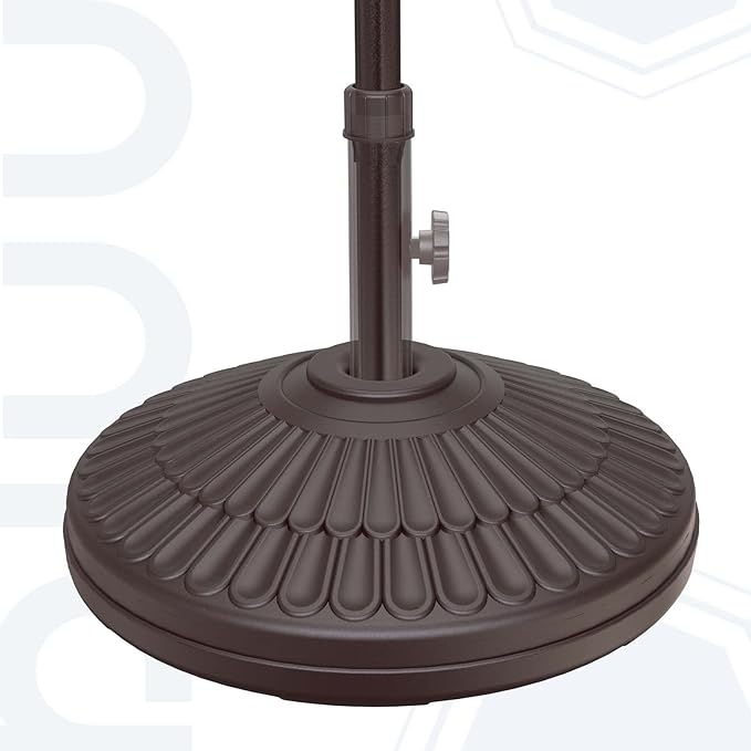 80 Lbs Universal Weighted Patio Umbrella Base Free Standing Heavy Duty Base Water & Sand Filled Round Umbrella Base