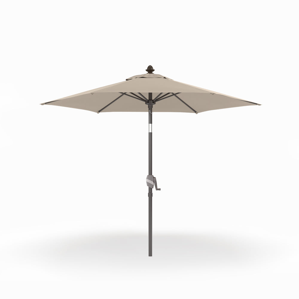 beige market umbrella