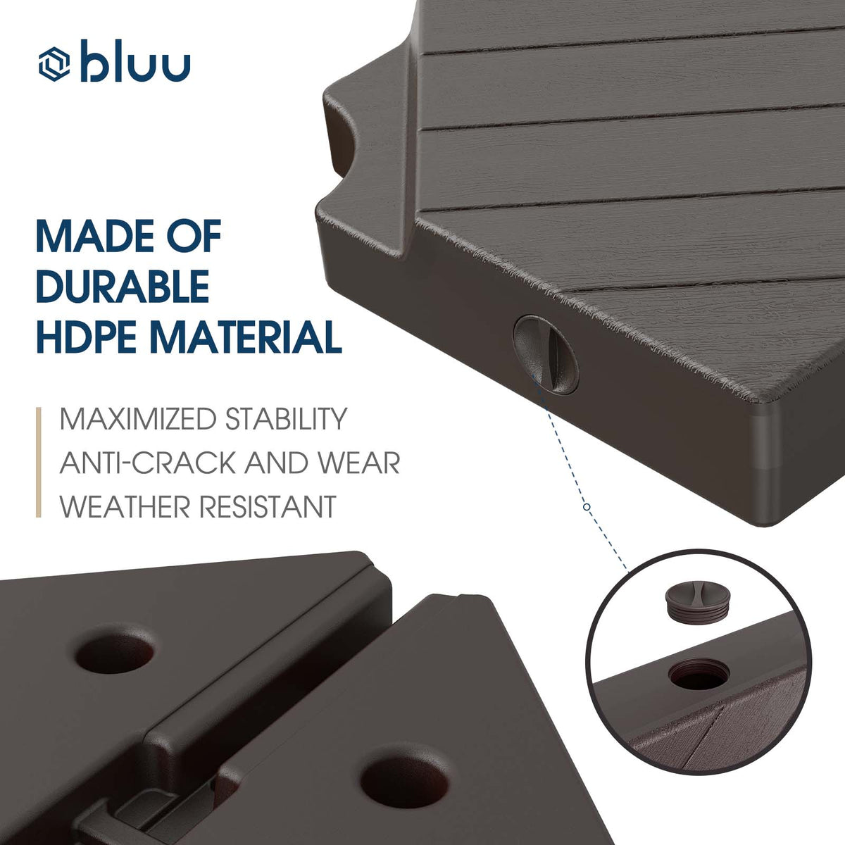 Square Cantilever Umbrella Base Durable and Easy to Carry Bluu