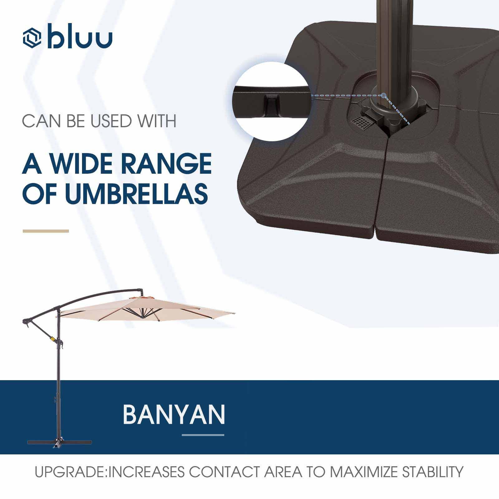 Bluu Compact Base for Banyan Offset Hanging Umbrella - Bluu