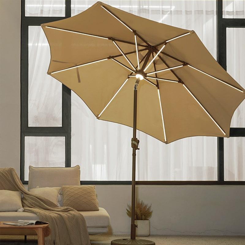 Bluu Maple Market Umbrella 1 Tier LED - Bluu (6671061549121)