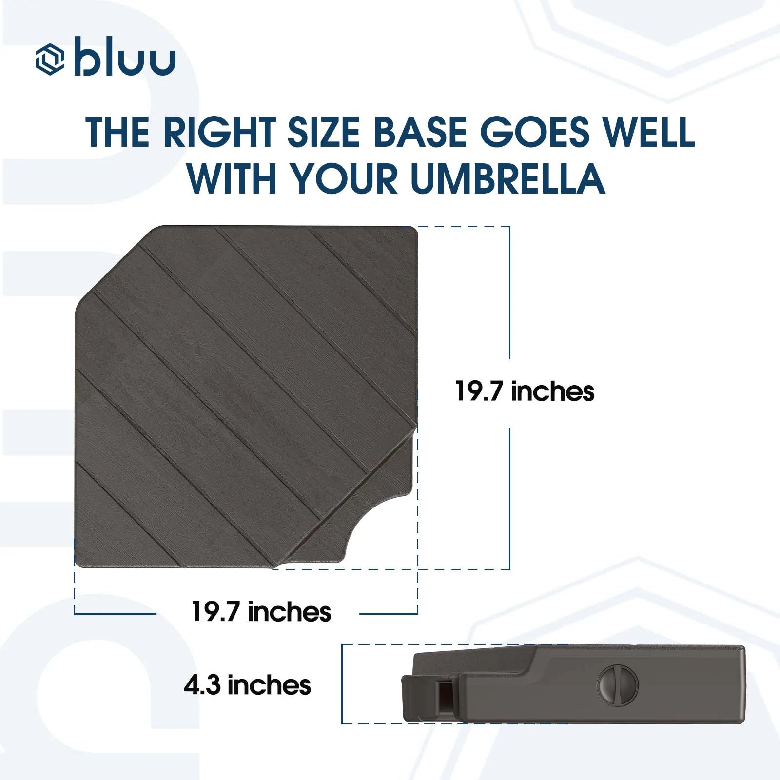 Bluu Medium Base for Sequoia Cantilever Umbrella - Bluu