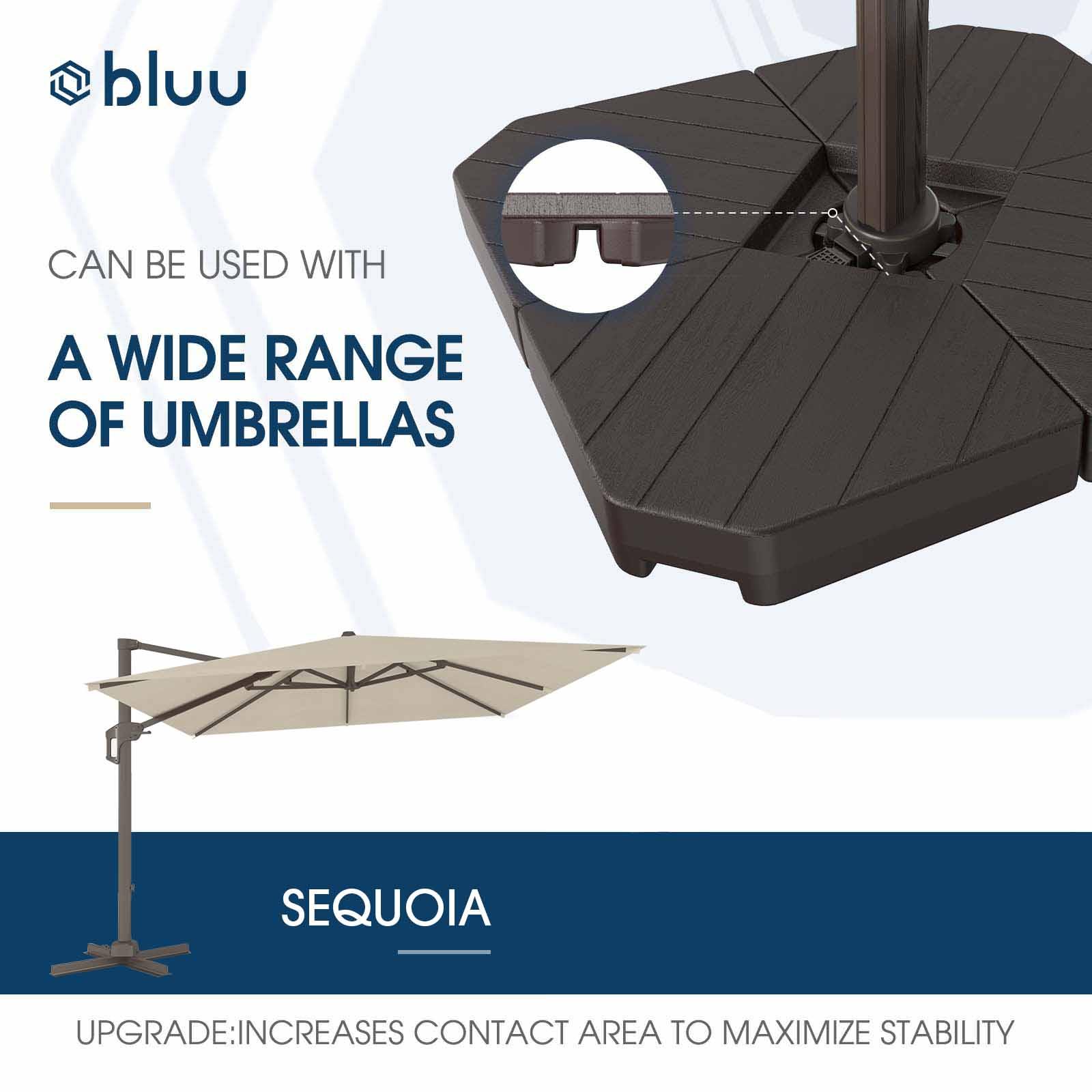 Bluu Medium Base for Sequoia Cantilever Umbrella - Bluu