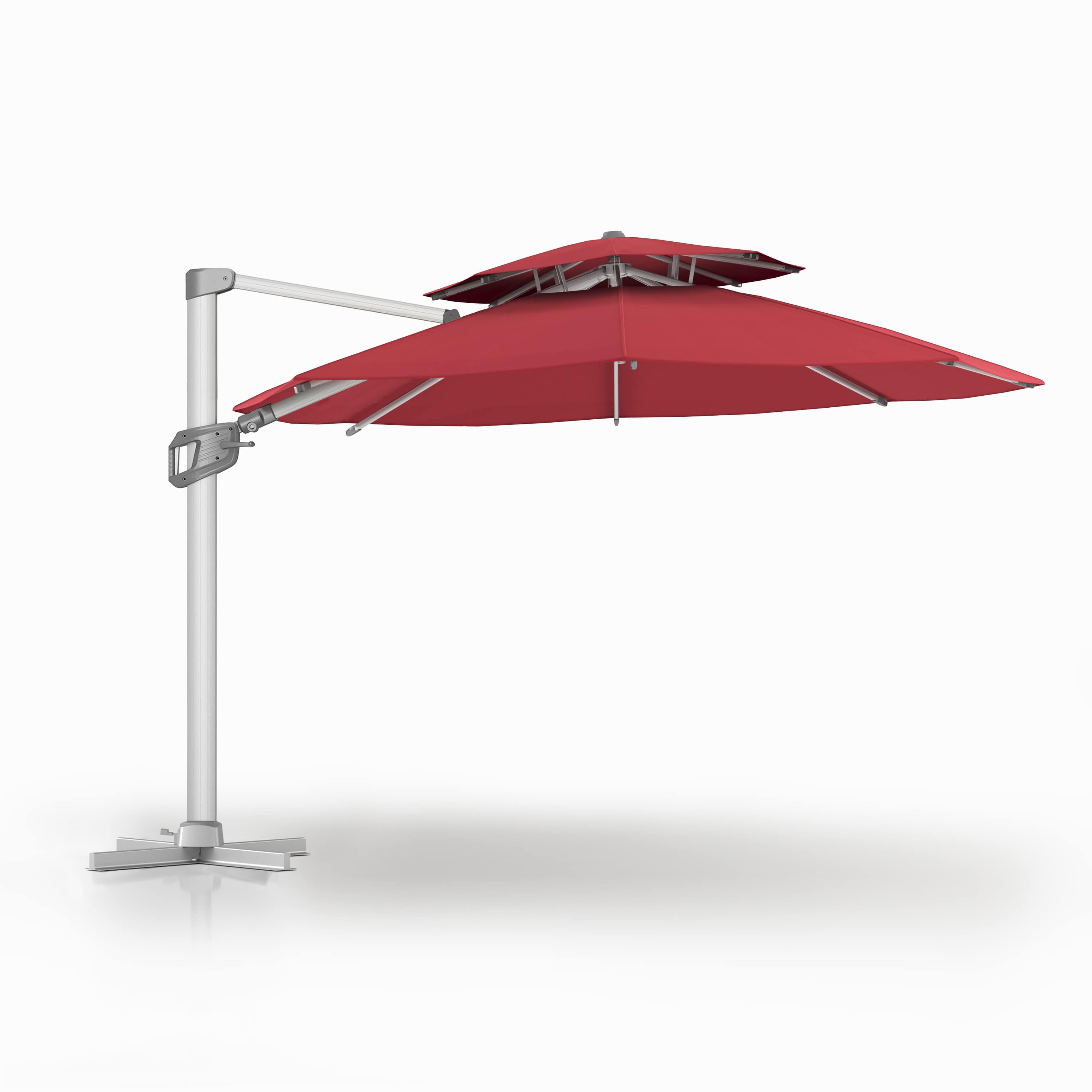 Bluu Redwood Pro Cantilever Umbrella Round 2-Tier