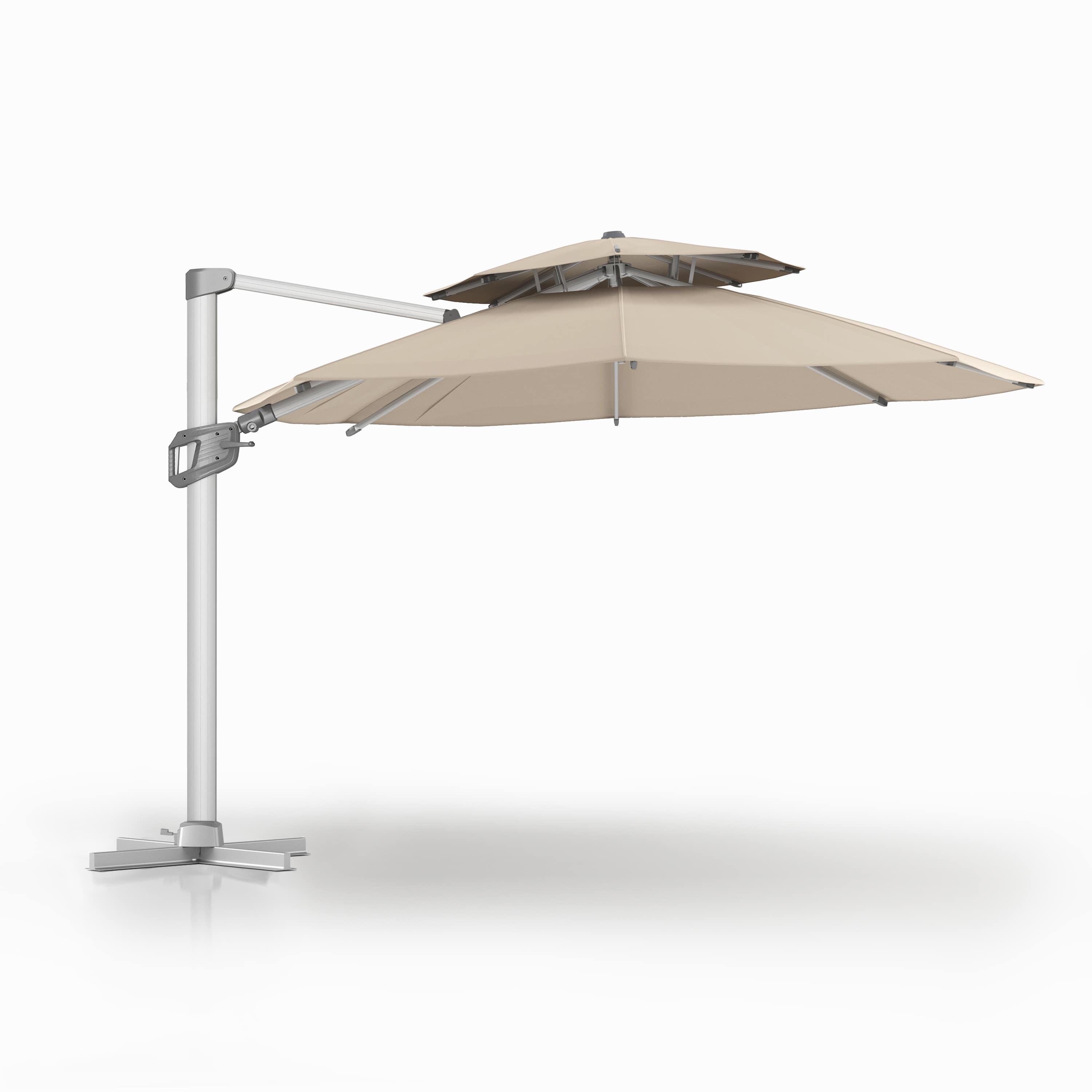 Bluu Redwood Pro Cantilever Umbrella Round 2-Tier