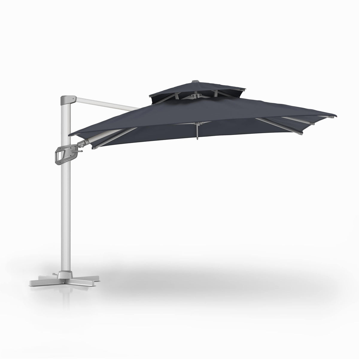 11 ft Large Wind Resistant Cantilever Umbrella Bluu Redwood