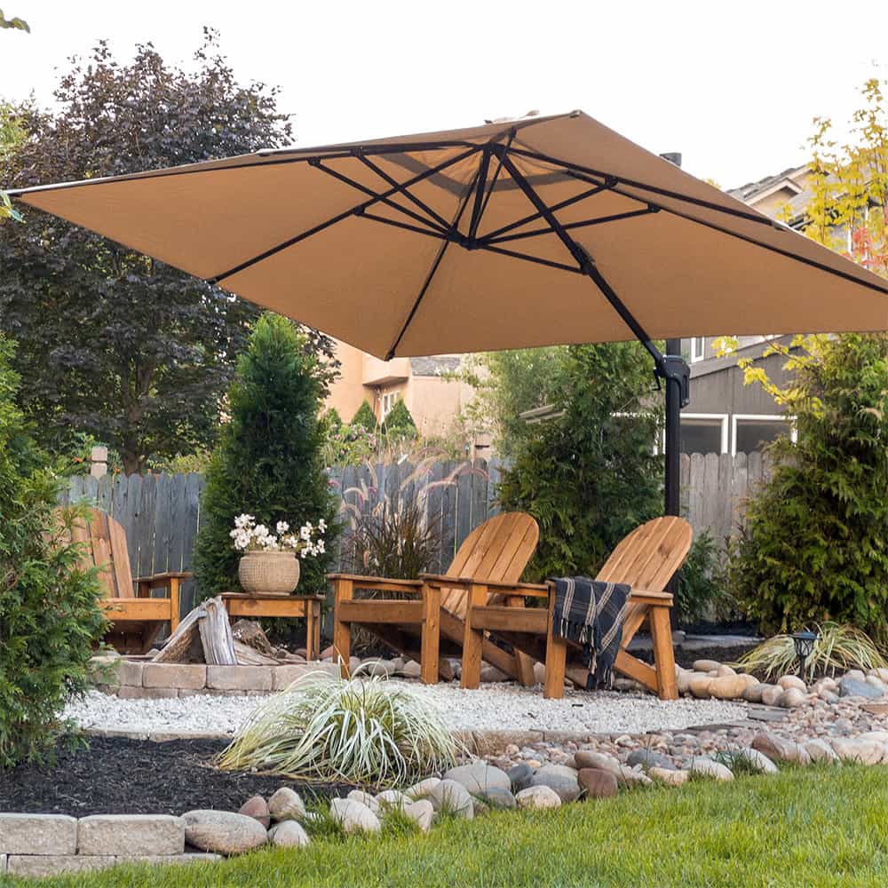 Bluu Sequoia Pro Cantilever Umbrella Rectangular 1-Tier